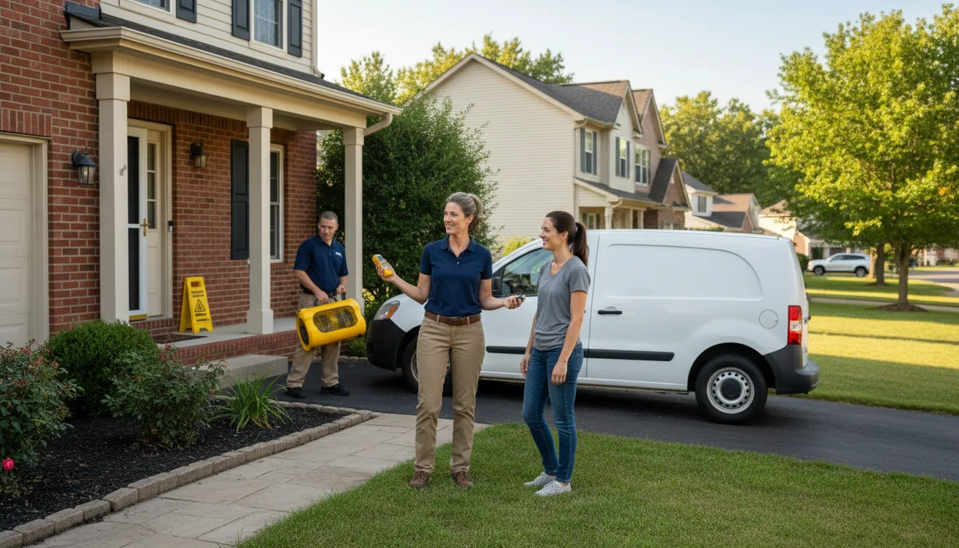 Residential water damage restoration in Lowland, NC